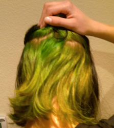 sonic green hair dye